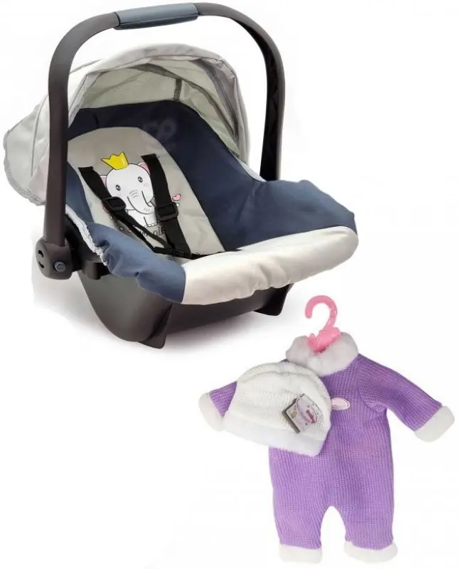 Автокресло для куклы с аксессуарами Woopie Royal 0411 (Blue/Grey)