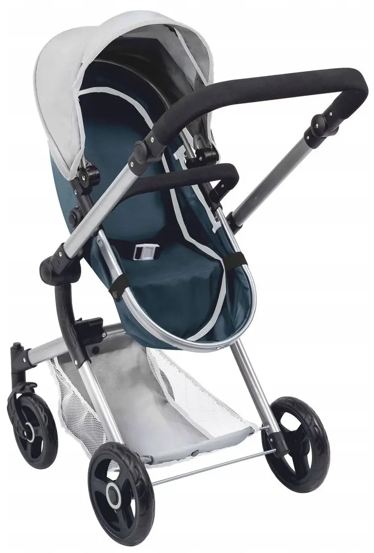 Коляска для куклы Woopie Royal 00412 (Blue/Grey) - 3