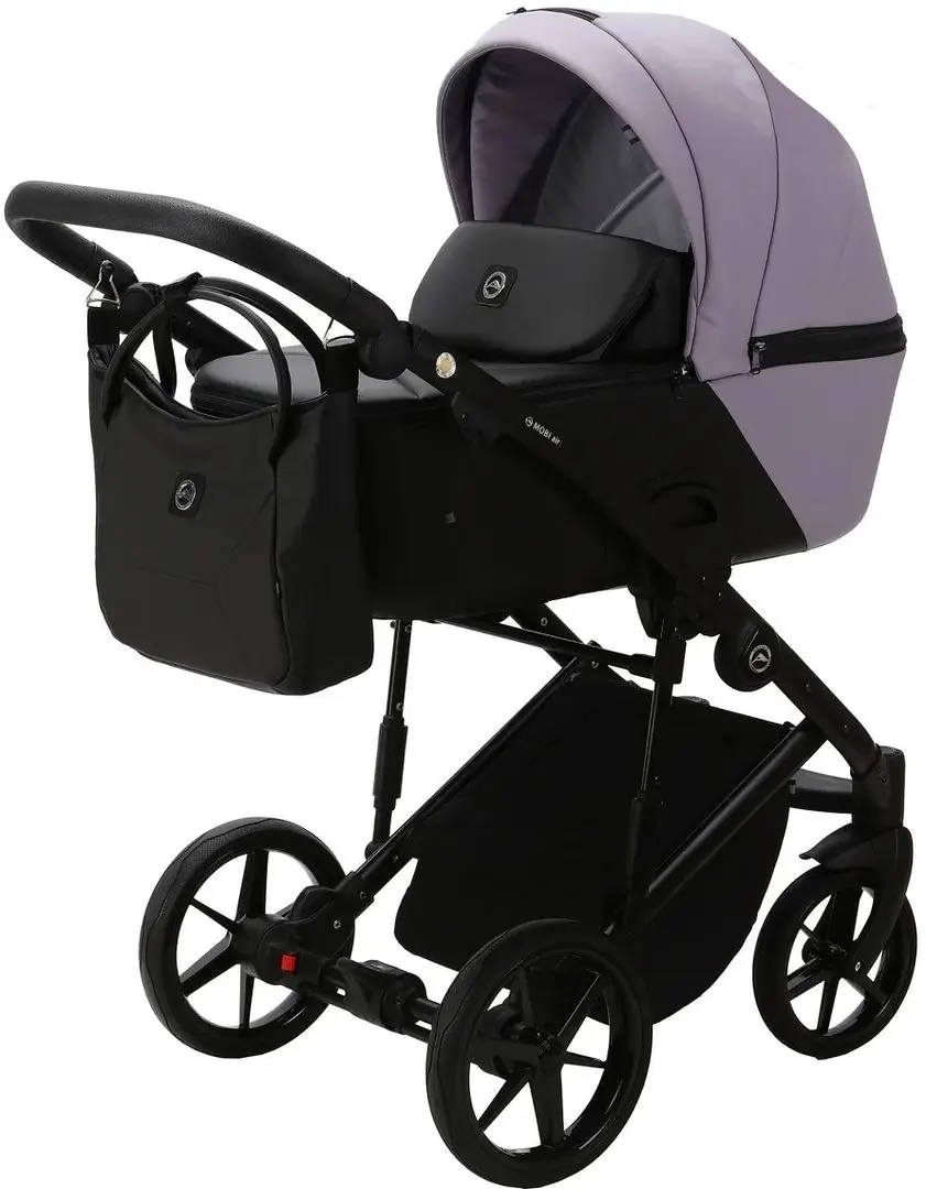 Коляска модульная 2в1 Adamex Mobi Air SD20 (Black/Purple)