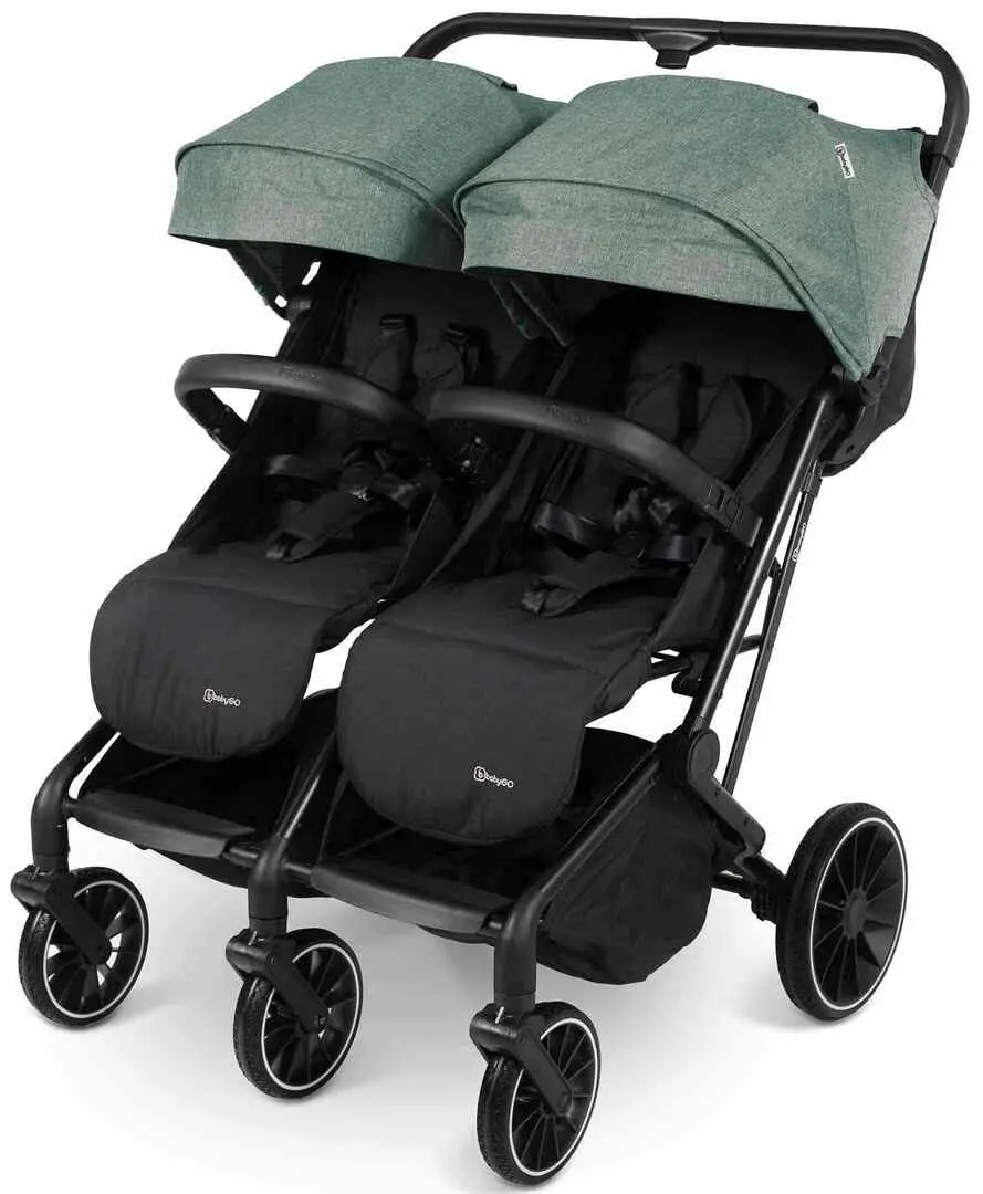 Коляска для двойни BabyGo GoTwice (Green/Black)
