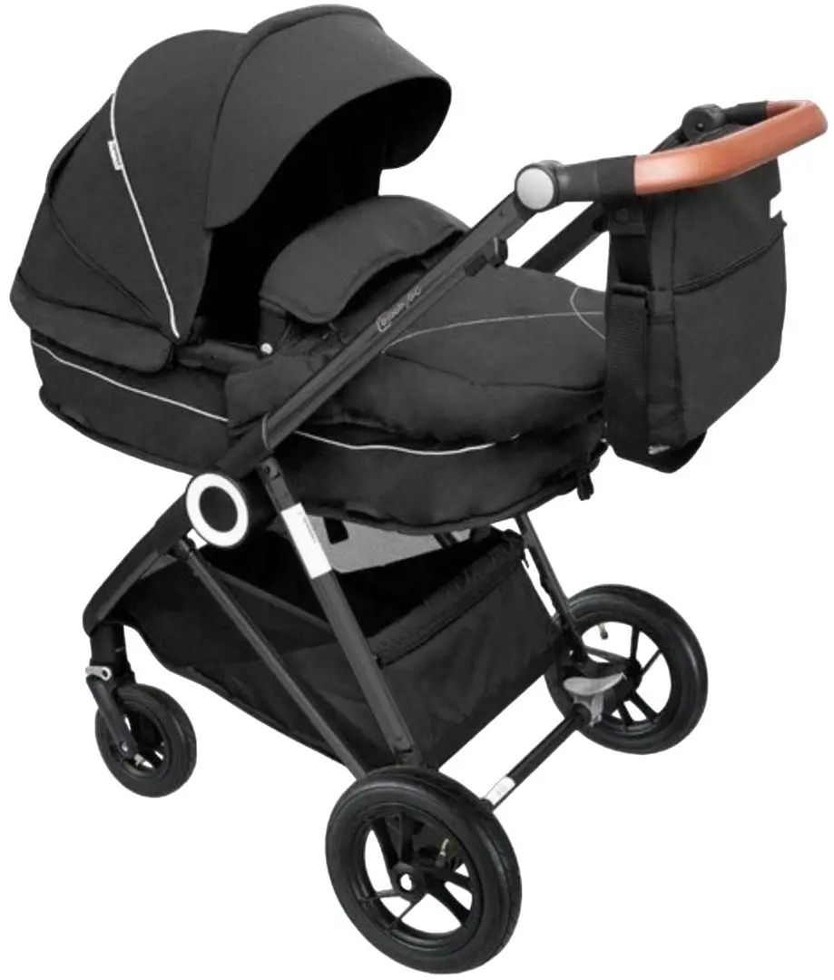 Коляска модульная 3в1 BabyGo Halime Air (Black/Anthracite)