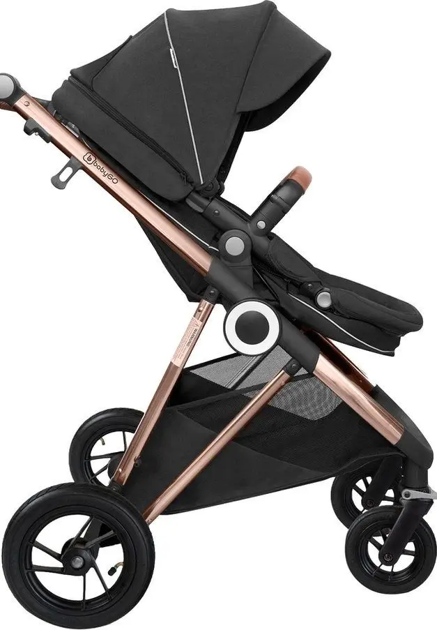 Carucior modular 3in1 BabyGo Halime Air (Gold/Anthracite)