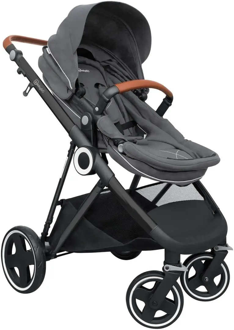 Carucior modular 3in1 BabyGo Halime (Grey/Black)