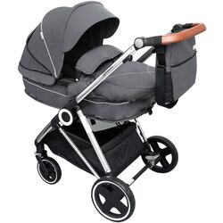 Carucior modular 3in1 BabyGo Halime (Grey/Silver)