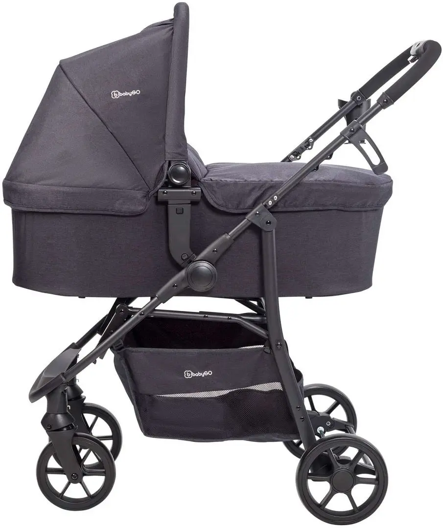 Carucior modular 3in1 BabyGo Style (Black/Rosa)
