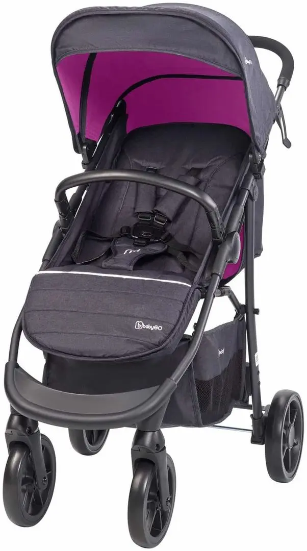 Carucior modular 3in1 BabyGo Style (Black/Rosa)