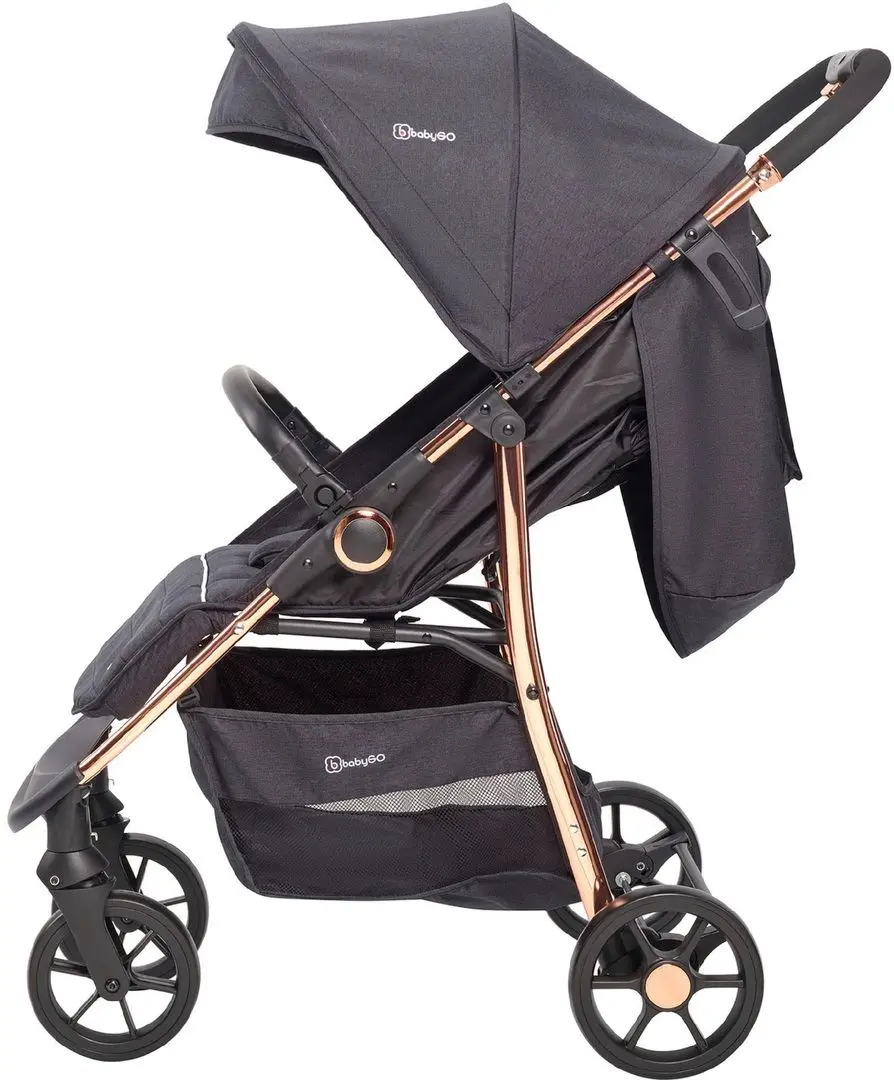 Carucior modular 3in1 BabyGo Style (Black/Rosegold)