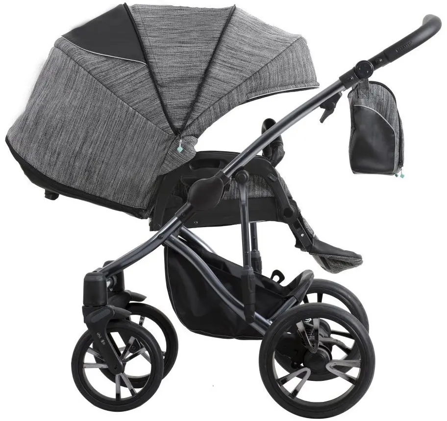 Carucior modular 2in1 Bebetto Bresso Premium Class Dark 03 (Grey/Rose)