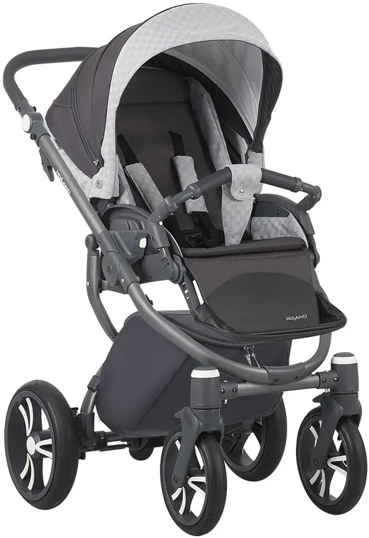 Carucior modular 2in1 Bebetto Holland w08 Graphite Frame (Grey) - 2