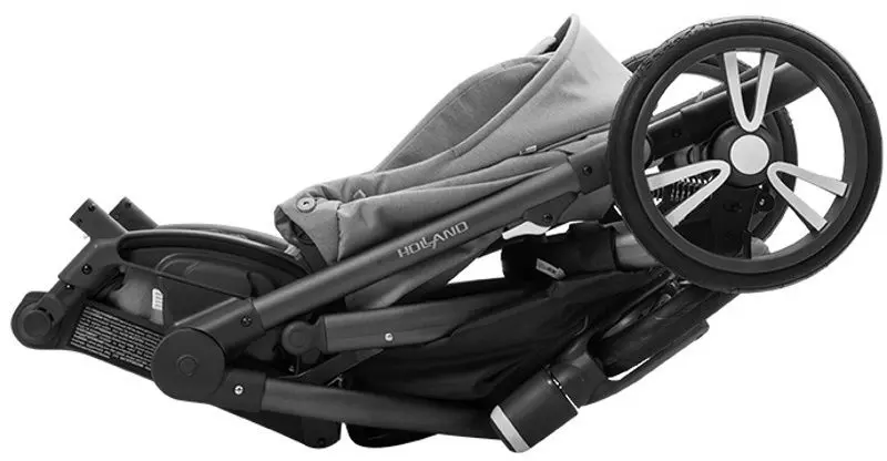 Carucior modular 2in1 Bebetto Holland w08 Graphite Frame (Grey) - 13