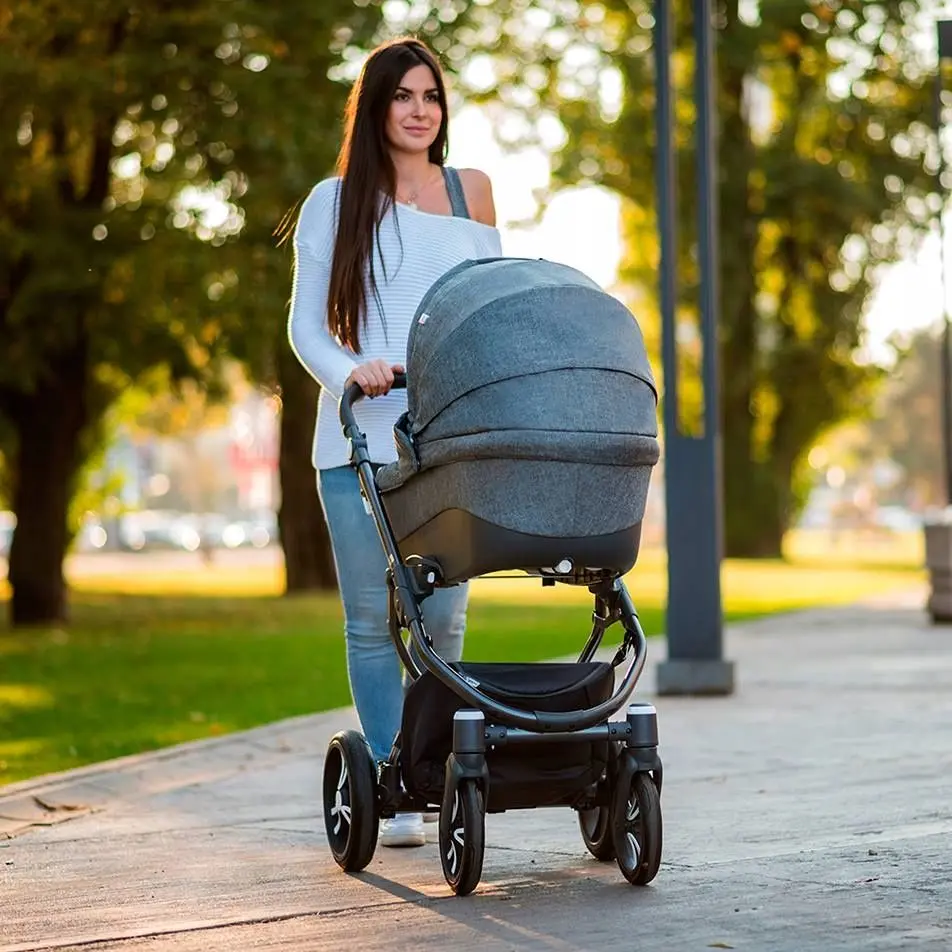 Carucior modular 2in1 Bebetto Holland w08 Graphite Frame (Grey) - 15