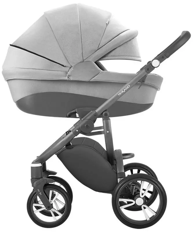 Carucior modular 2in1 Bebetto Holland w08 Graphite Frame (Grey) - 5