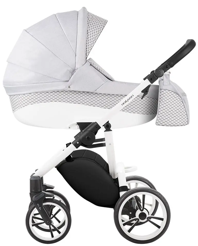 Carucior modular 2in1 Bebetto Holland w45 White Frame (Grey Light/White)