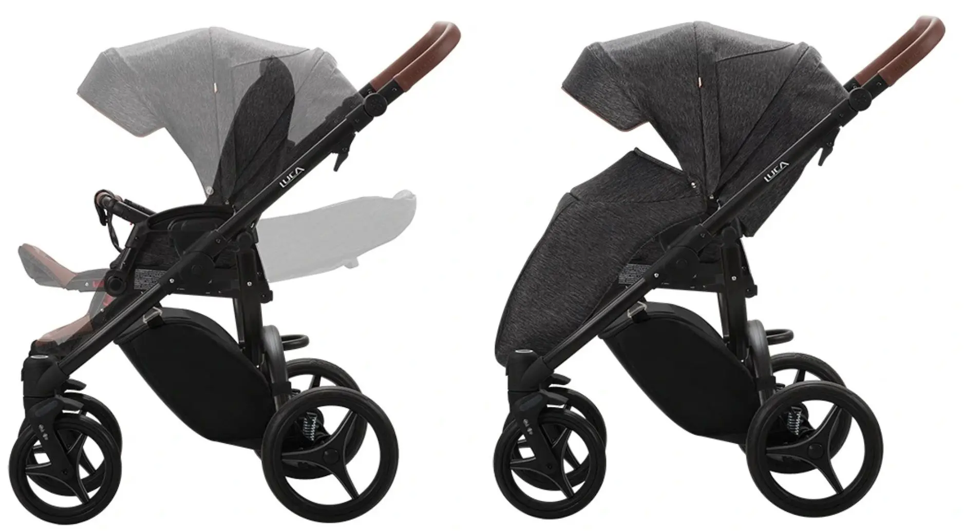 Carucior modular 2in1 Bebetto Luca Standard 15 (Red/Silver) - 3