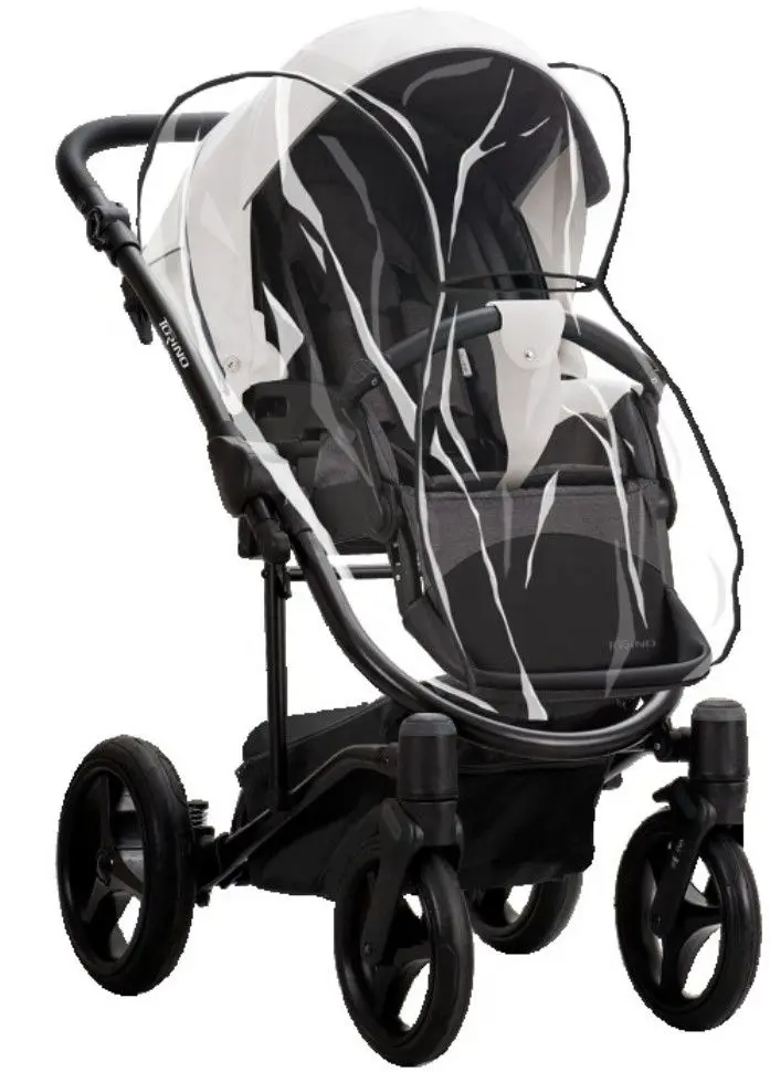 Carucior modular 2in1 Bebetto Torino 01 Black Frame (Grey/White)