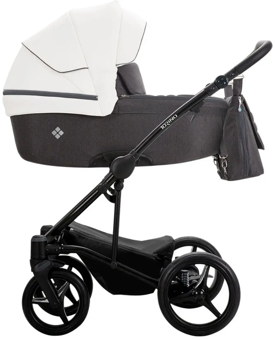 Carucior modular 2in1 Bebetto Torino 01 Black Frame (Grey/White)