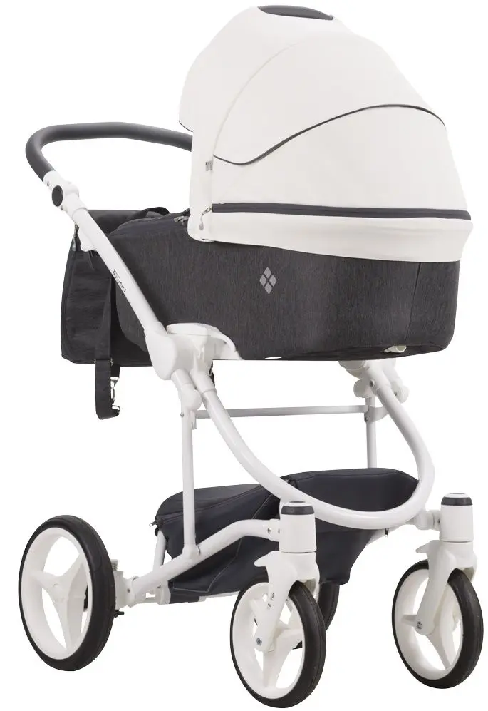 Carucior modular 2в1 Bebetto Torino 01 White Frame (White/Grey) - 3