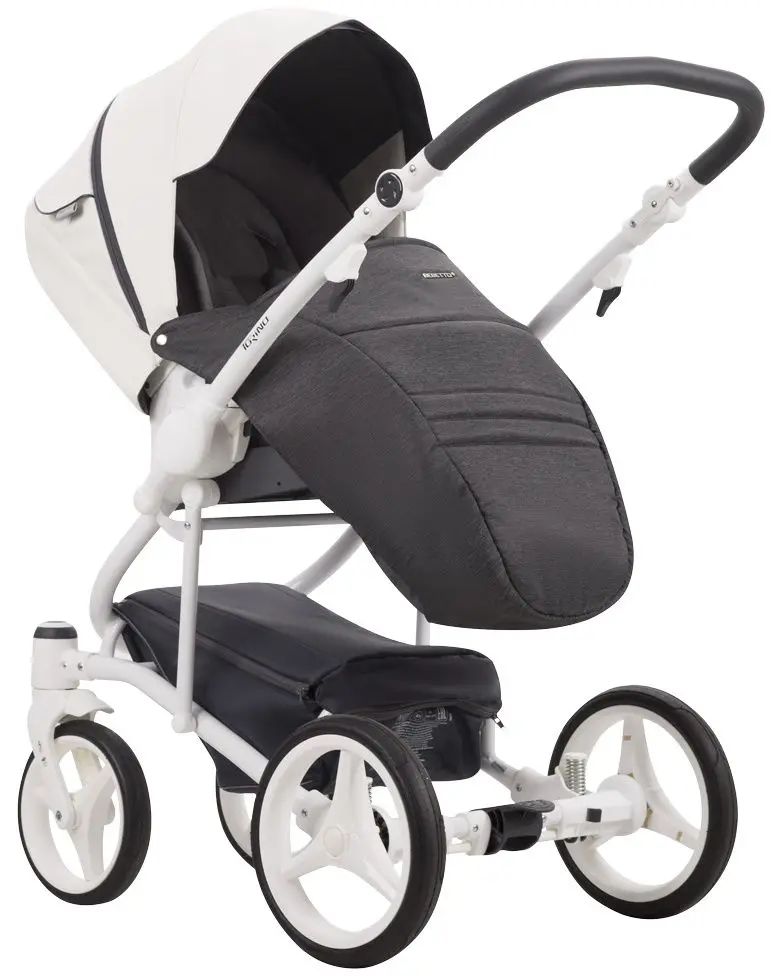 Carucior modular 2в1 Bebetto Torino 01 White Frame (White/Grey) - 5