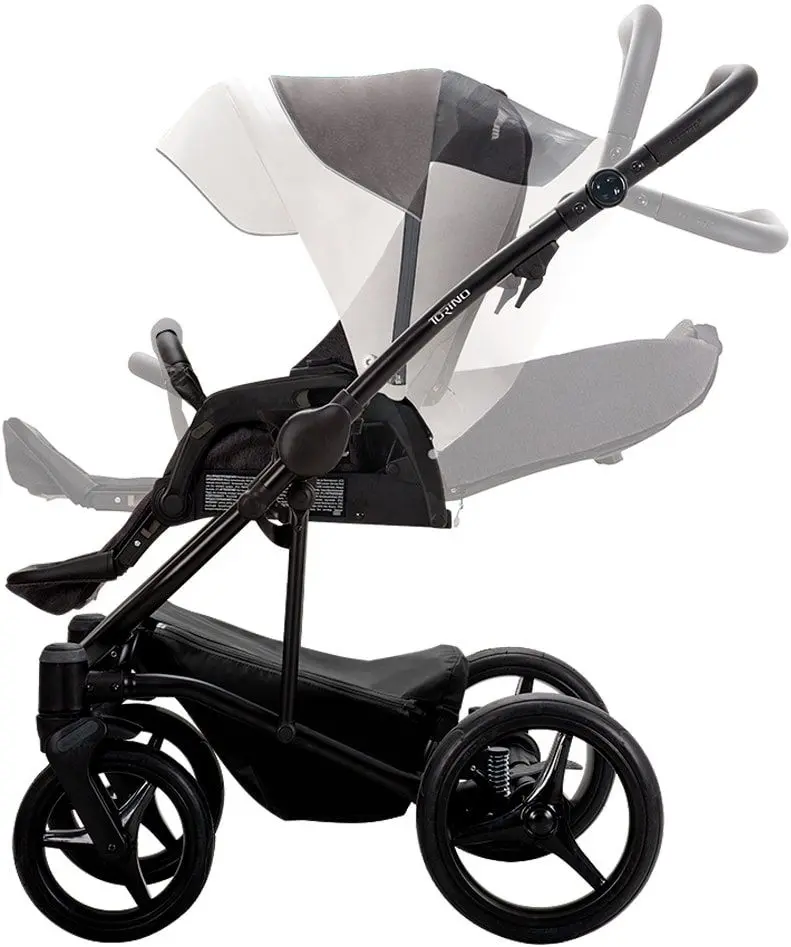 Carucior modularl 2in1 Bebetto Torino 04 Black Frame (Pink/Gray)