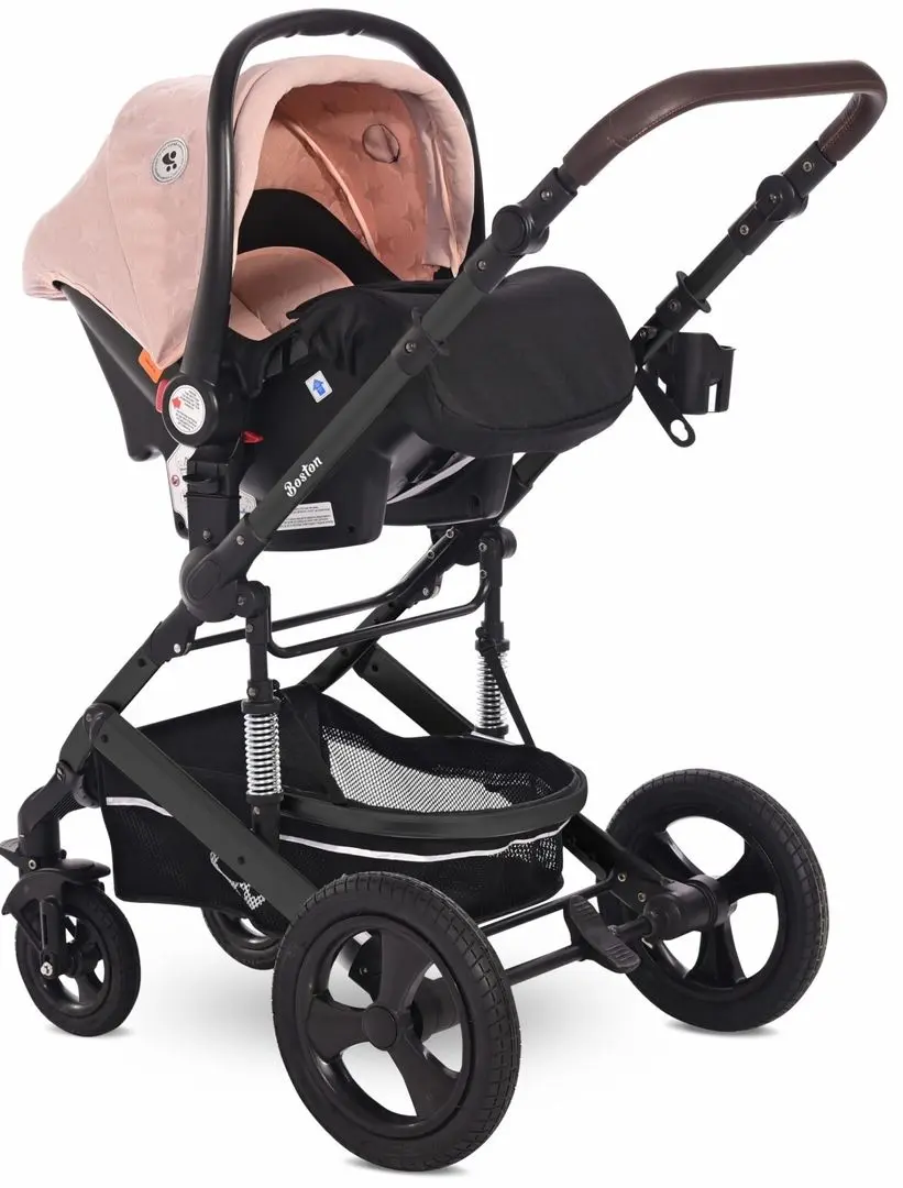 Коляска модульная 3в1 Bertoni (Lorelli) Boston (Comeo Rose Stars) - 9
