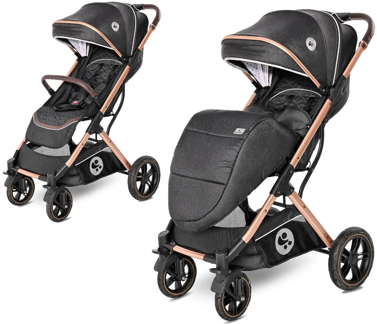 Carucior pentru plimbare Bertoni (Lorelli) Storm (Luxe Black) - 17