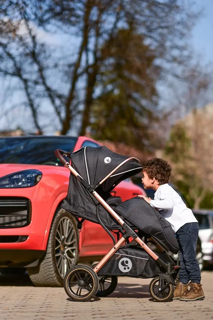 Carucior pentru plimbare Bertoni (Lorelli) Storm (Luxe Black) - 14