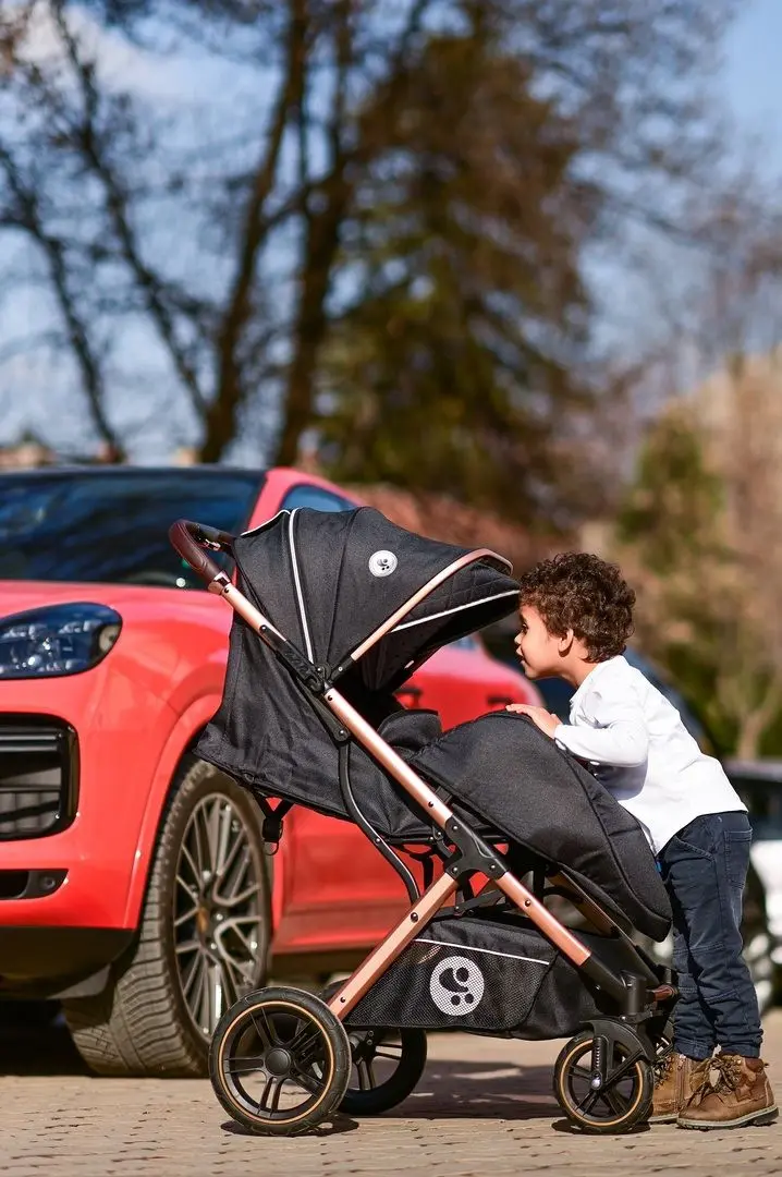 Carucior pentru plimbare Bertoni (Lorelli) Storm (Luxe Black) - 13