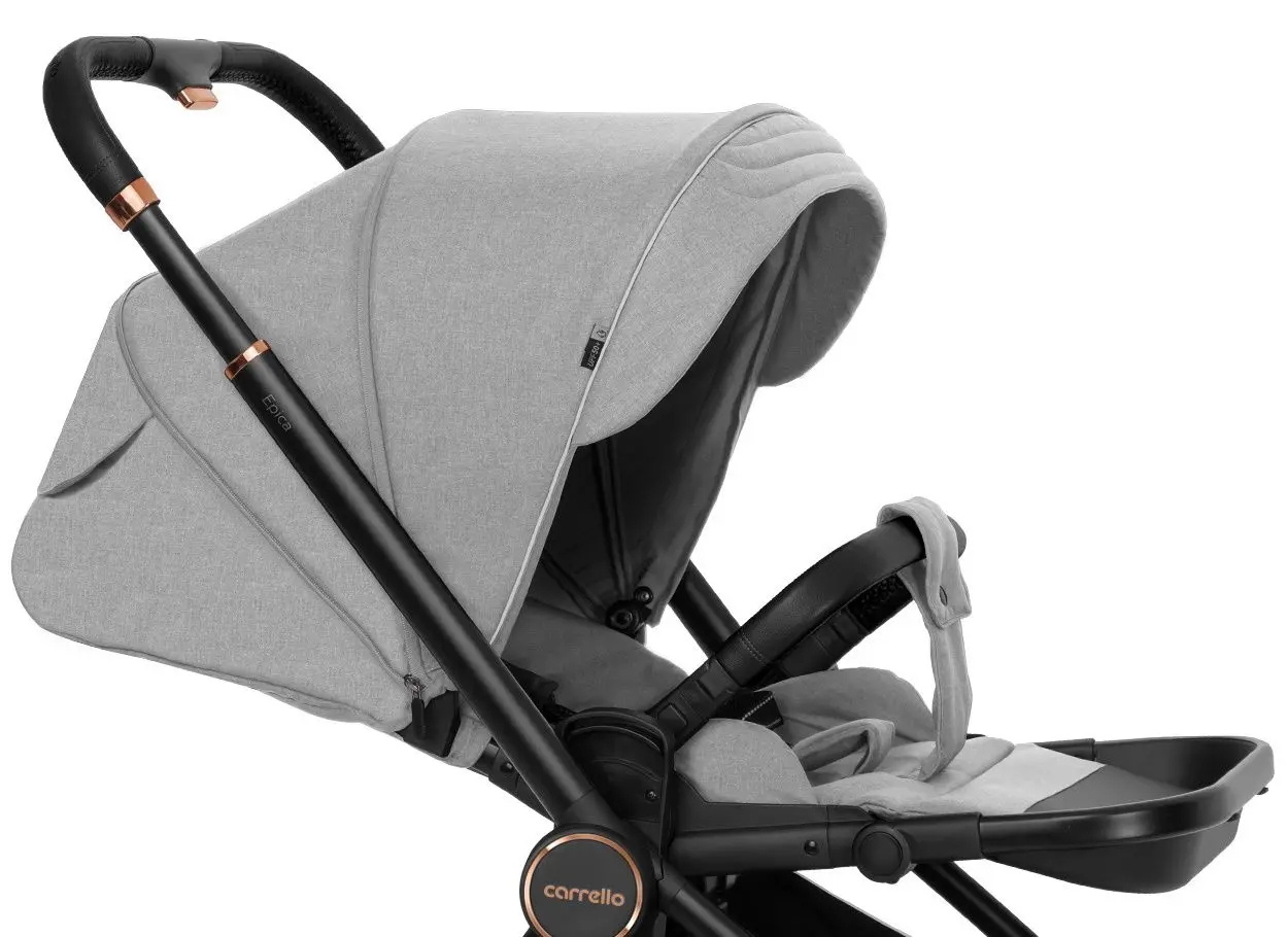 Carucior modular 2in1 Carrello Epica (Silver Grey) - 3