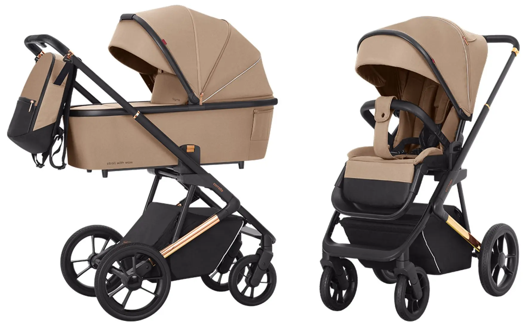 Carucior modular 2in1 Carrello Sigma CRL-6509 (Cream Beige) - 4