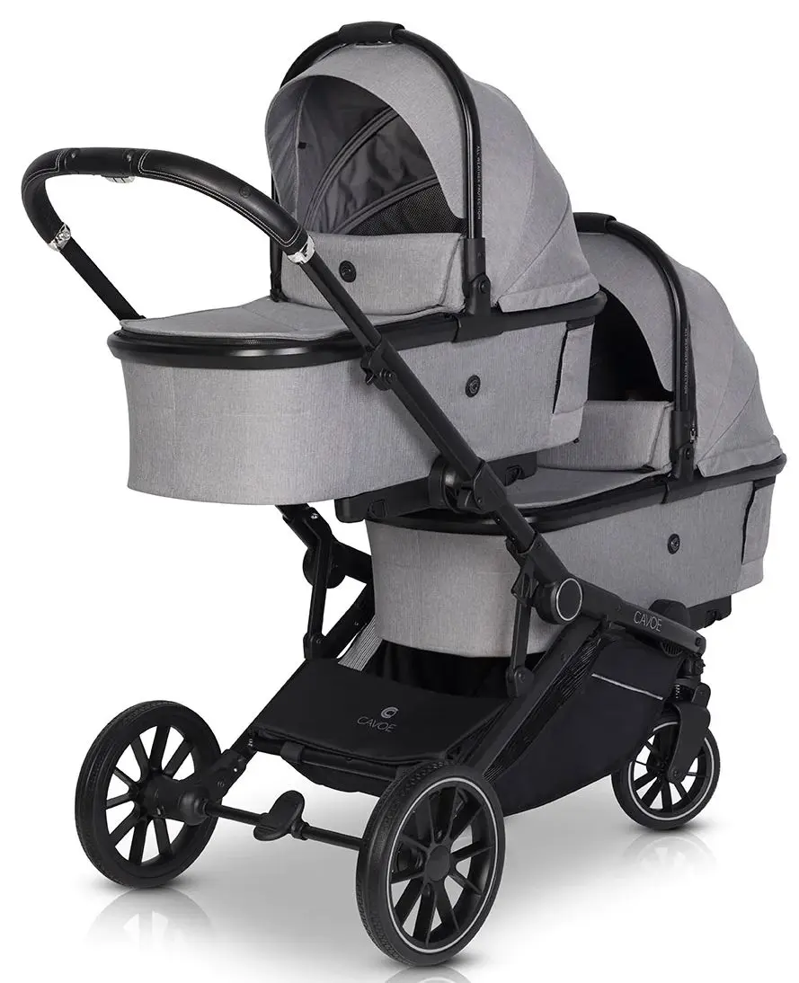 Carucior pentru gemeni Cavoe Avec (Frost)