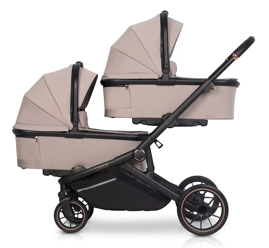 Carucior pentru gemeni Cavoe Avec (Taupe) - 3