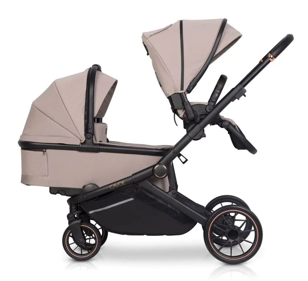 Carucior pentru gemeni Cavoe Avec (Taupe) - 4