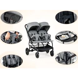 Carucior pentru gemeni Costway BC10048DE-GR (Gray) Thumb