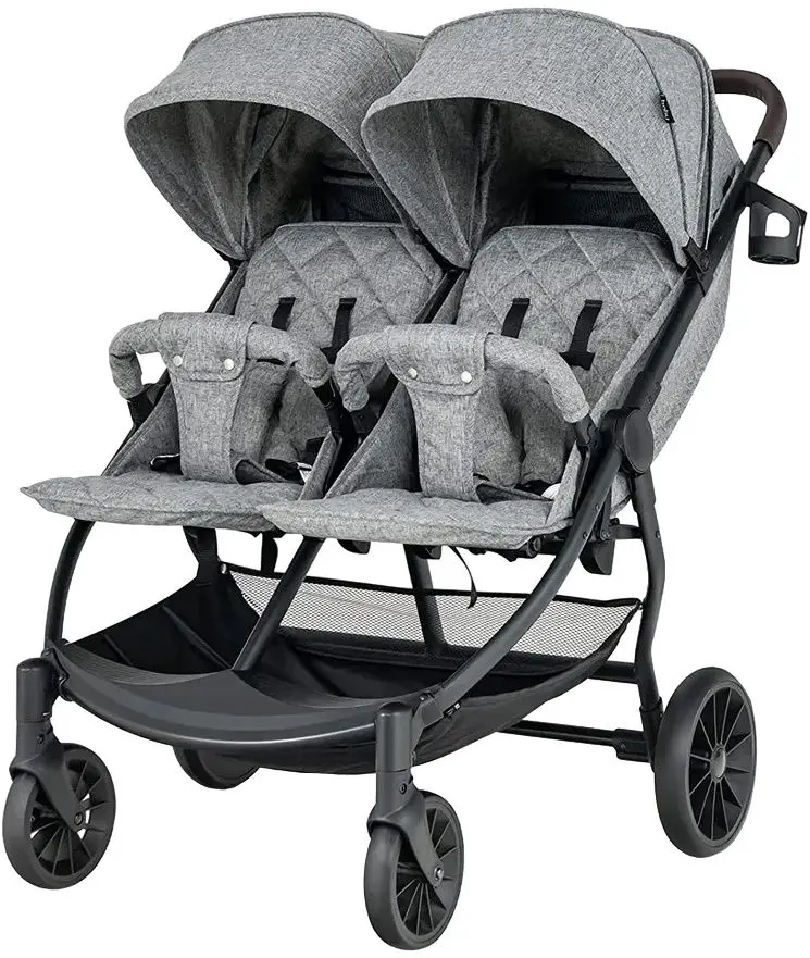 Carucior pentru gemeni Costway BC10048DE-GR (Gray)