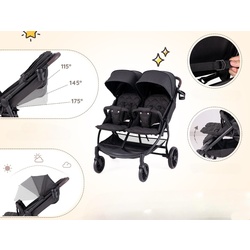 Carucior pentru gemeni Costway BC10048DE-SH (Grey) Thumb