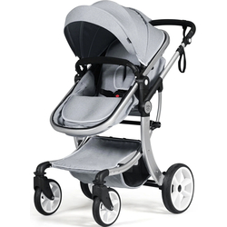 Коляска модульная 2в1 Costway BC10054GR (Gray) Thumb