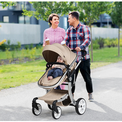 Carucior modular 2in1 Costway BC10054SA (Beige) Thumb