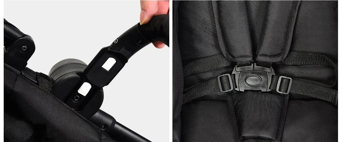 Carucior modular 2in1 Costway BC10184BK (Black)