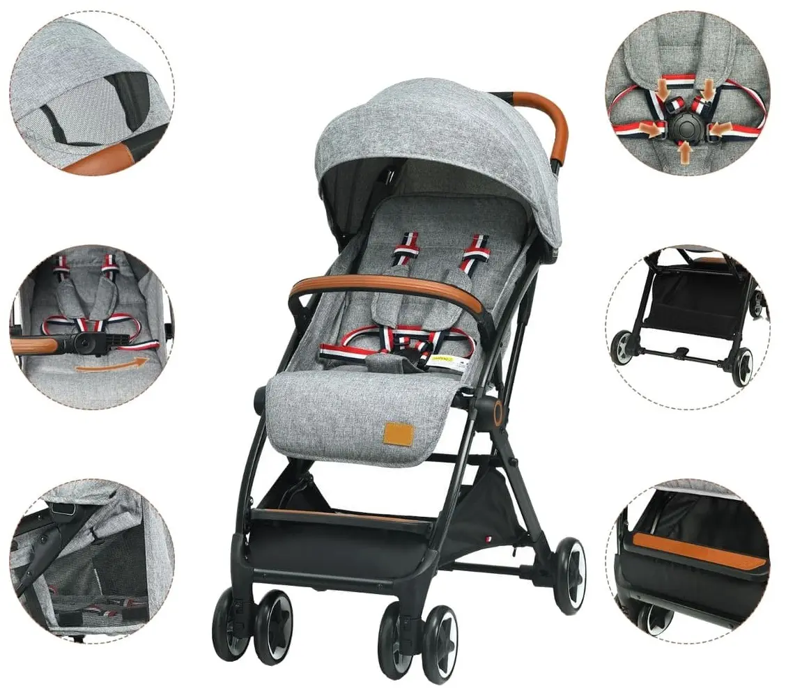 Carucior de plimbare Costway BC10145GR (Grey)