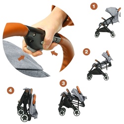 Carucior de plimbare Costway BC10145GR (Grey) Thumb