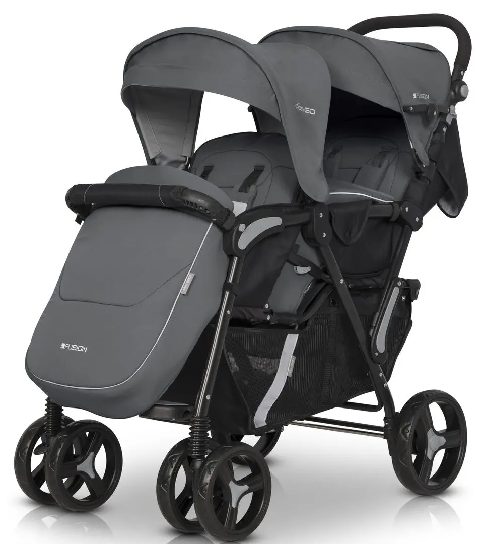 Carucior pentru gemeni EasyGo Fusion (Iron)