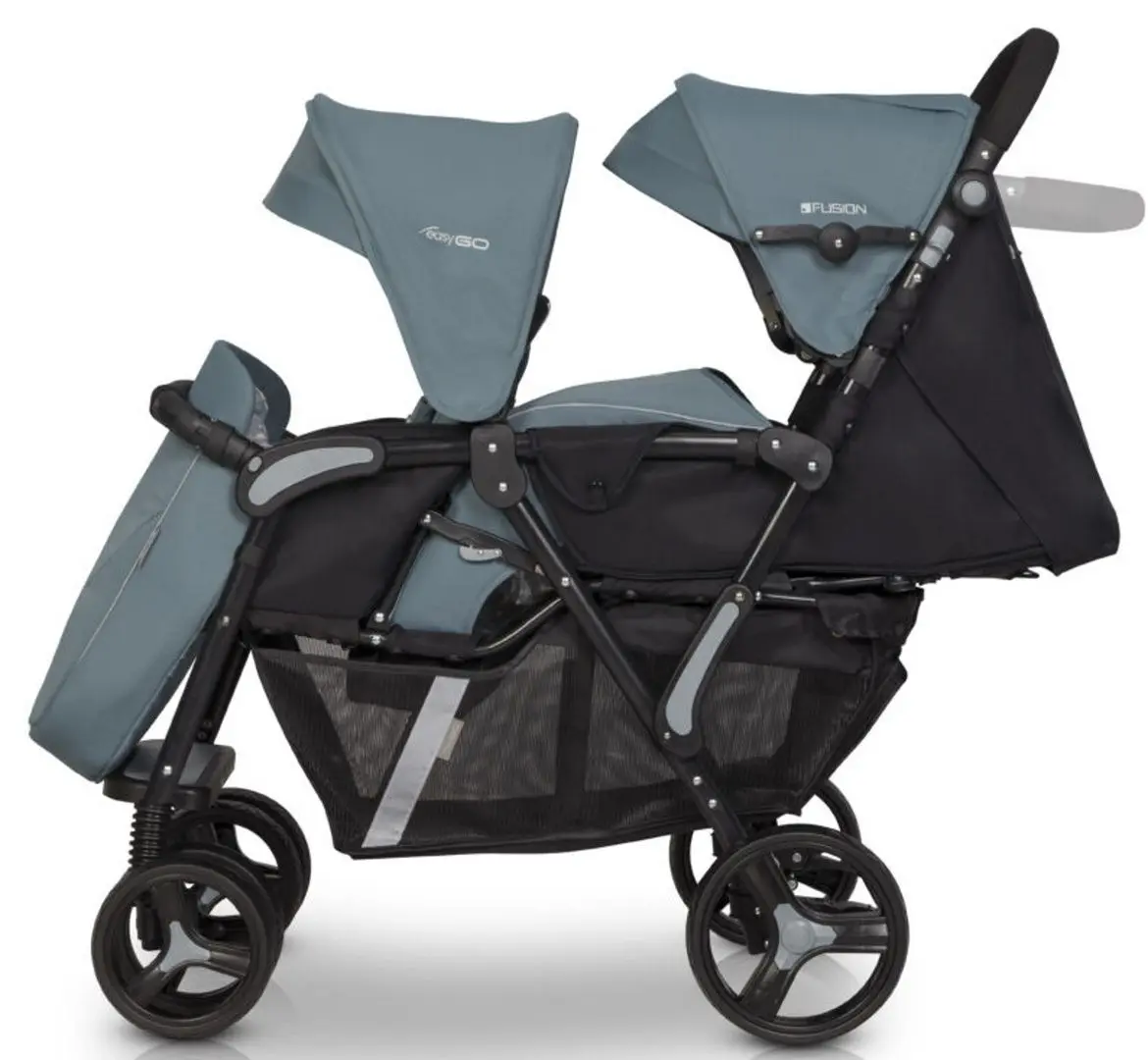 Carucior pentru gemeni EasyGo Fusion (Iron)