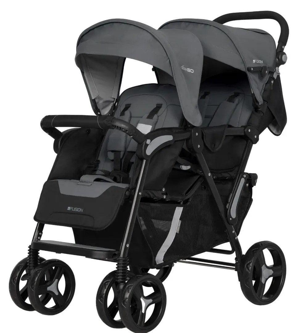Carucior pentru gemeni EasyGo Fusion (Iron)