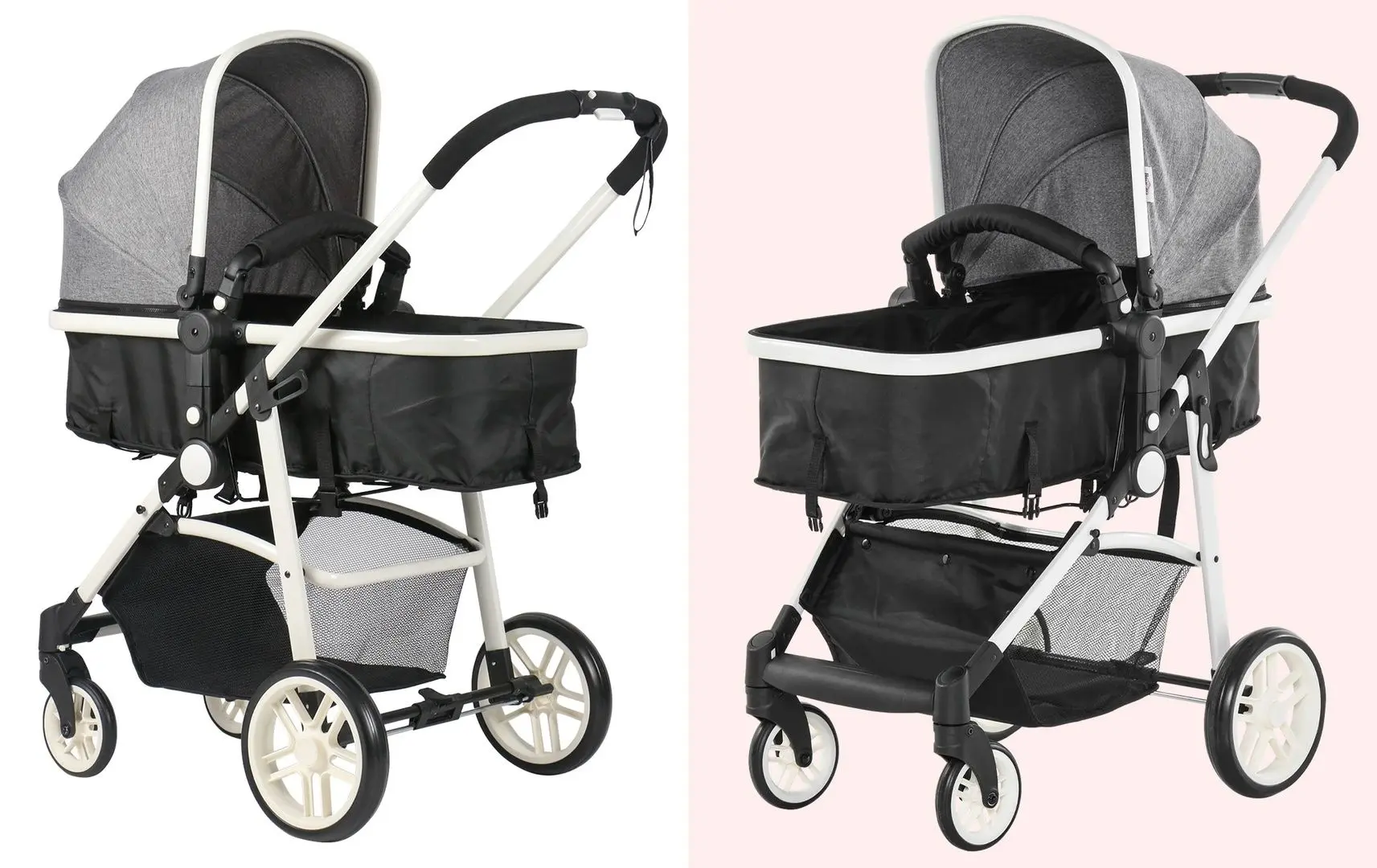 Коляска модульная 2в1 Homcom 440-024 (Grey) - 4