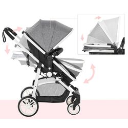 Коляска модульная 2в1 Homcom 440-024 (Grey) Thumb