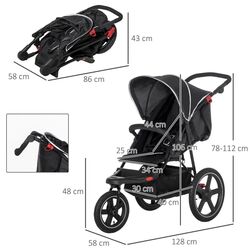 Коляска прогулочная Homcom 440-030V00BK (Black) Thumb