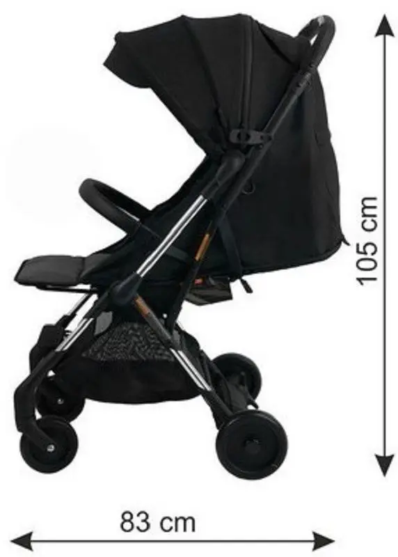 Коляска прогулочная iBebe Mini Mi2 (Black) - 9