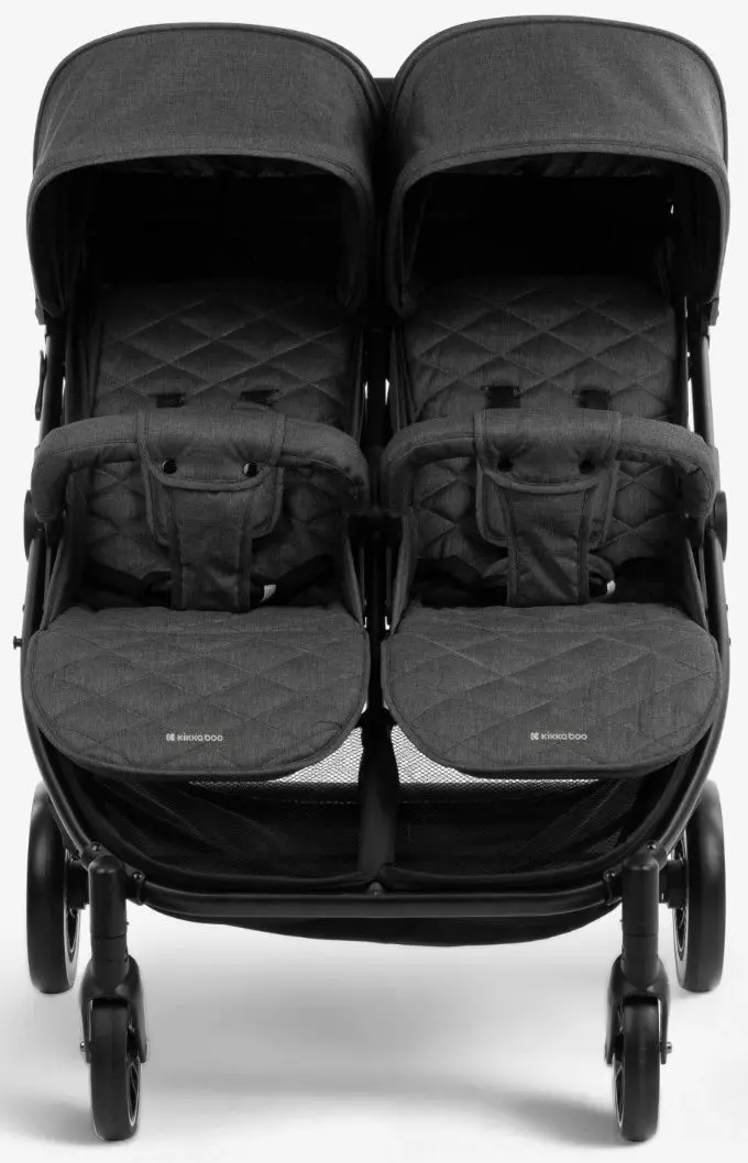 Коляска для двойни KikkaBoo Happy 2 (Black)
