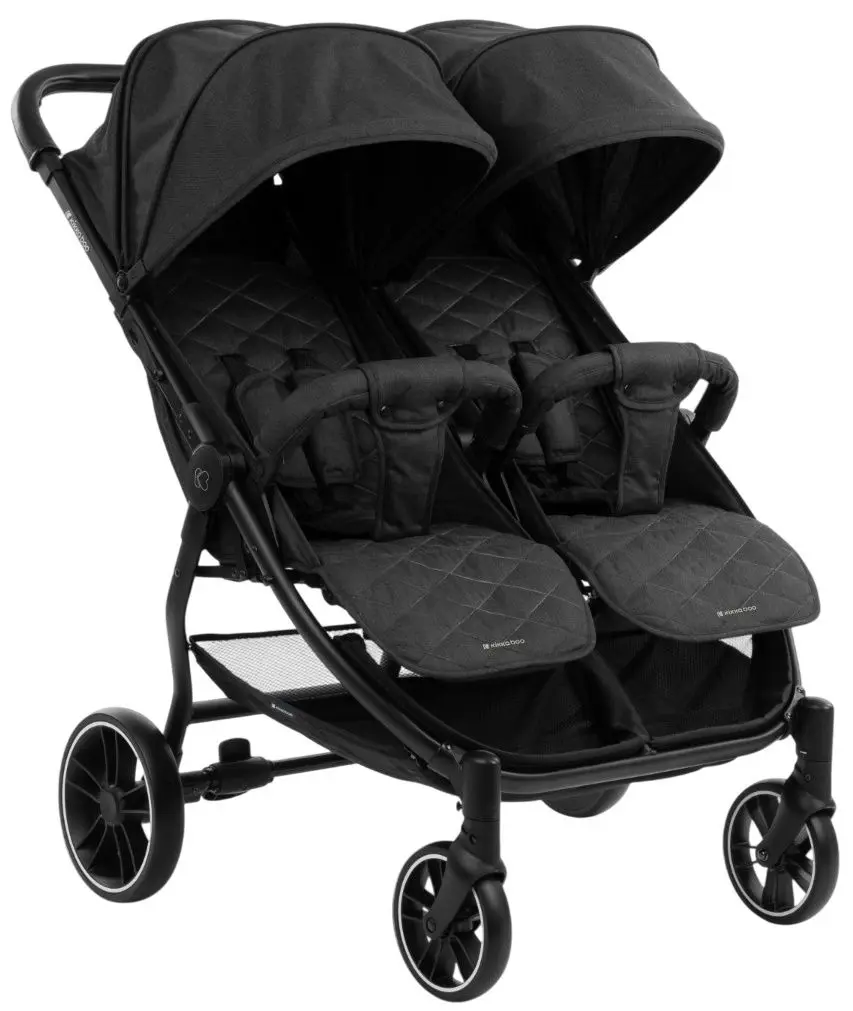 Коляска для двойни KikkaBoo Happy 2 (Black)