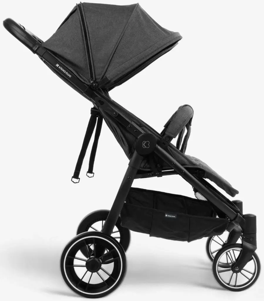 Carucior pentru gemeni KikkaBoo Happy 2 (Dark Grey)